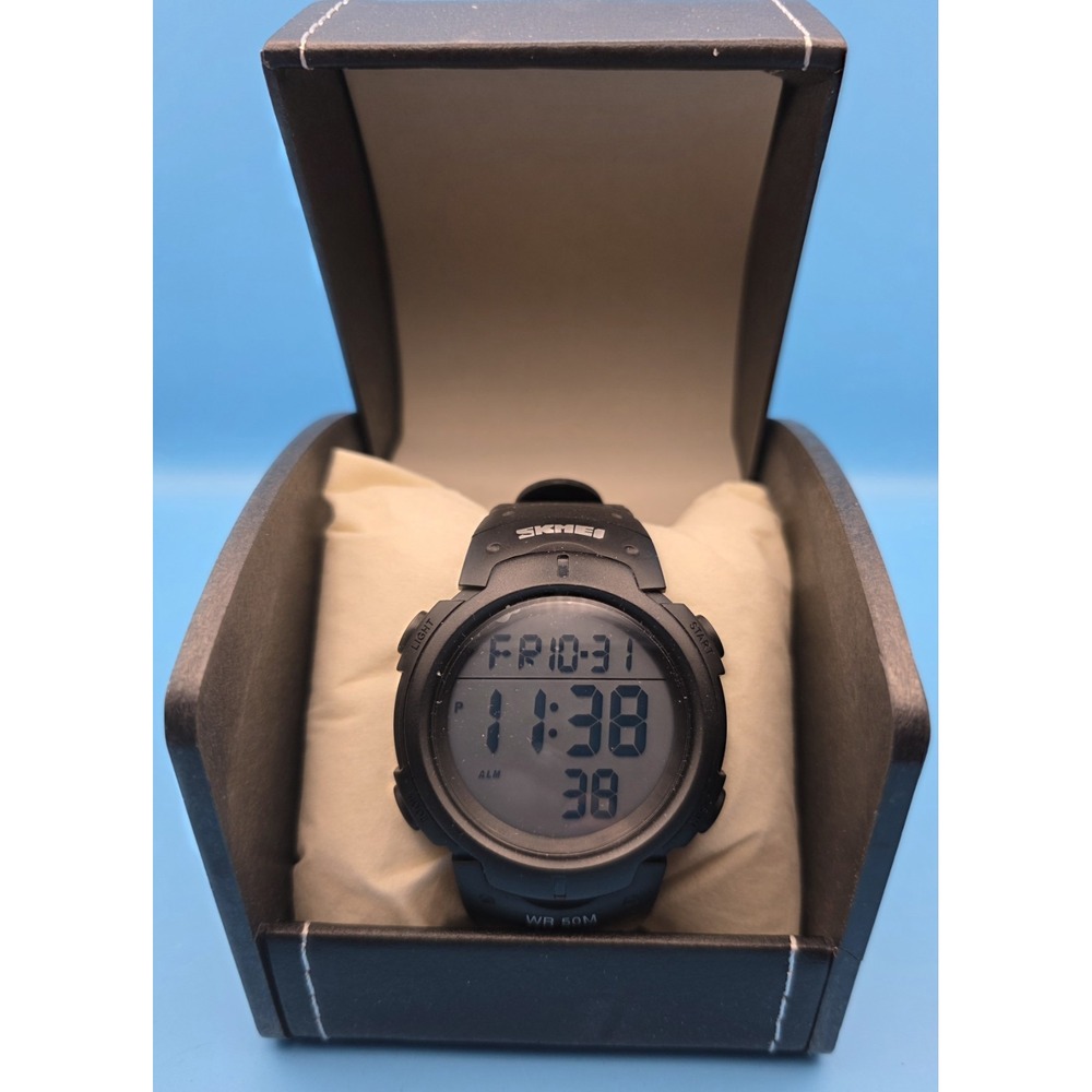 Skmei Men's Digital Sport‎ Watch Black Water Resistant Up To 50 Meters #0291